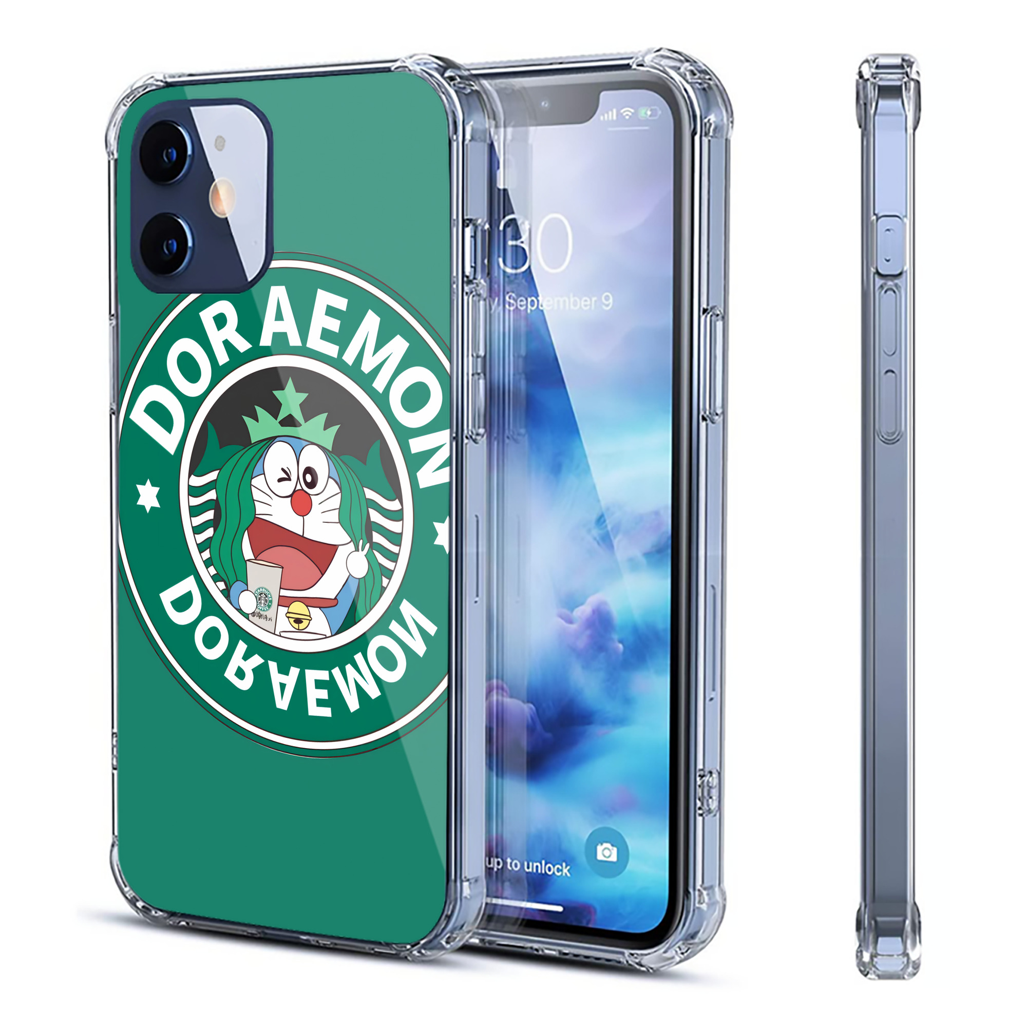 （画像用） ドラえもん Doraemon 【iPhone 12シリーズ対応】透明スマホケース（クリアソフトケース）